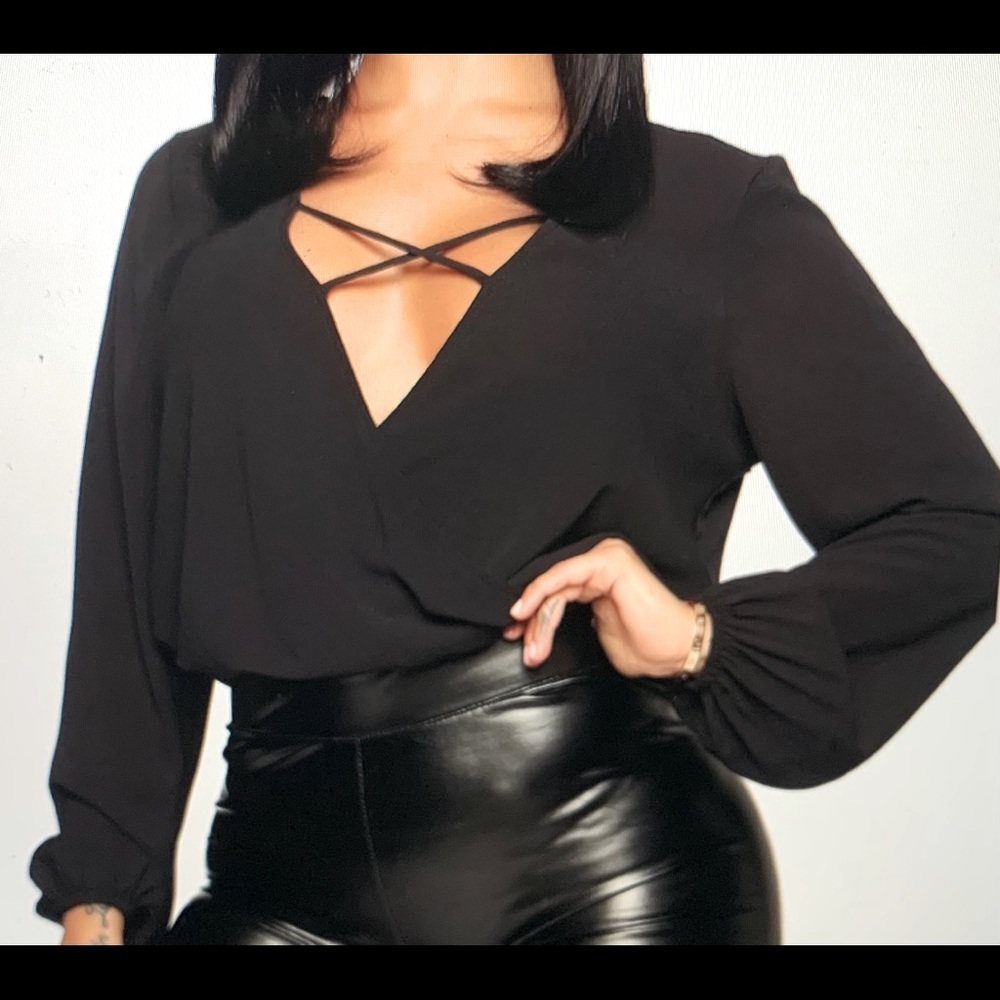 Dressy intention long sleeve top / blouse